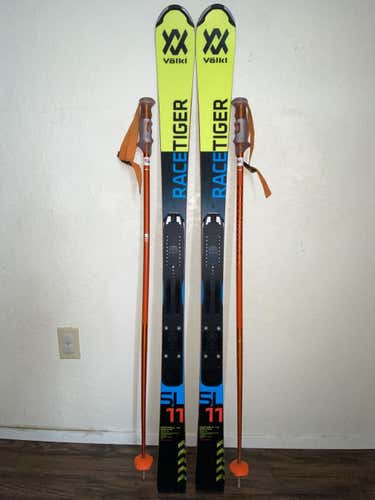 Used Kid's Volkl Racing Racetiger World Cup SL Skis Without Bindings