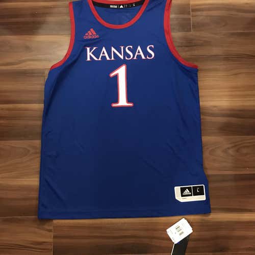 Men’s Blue Kansas Basketball Jersey Size