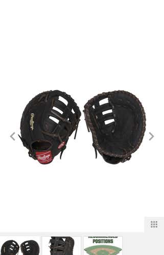 Black Kid Pitch (9YO-13YO) First Base Premium Series 12.5" Baseball Glove