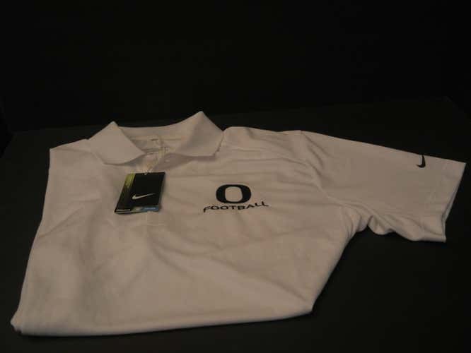 Oregon Ducks Mens Football White Polo Shirt