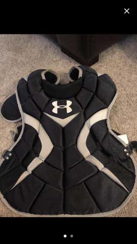 Black Adult Under Armour Catcher's Chest Protector