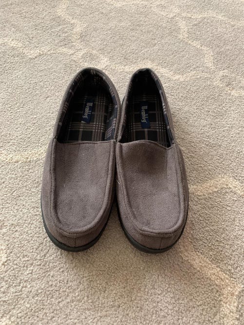 Gray XL Size slippers