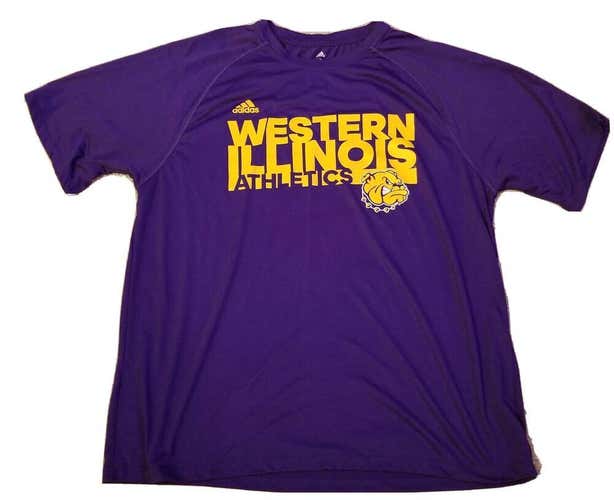Western Illinois Leathernecks WIU Adidas Purple Sidelne Team Graphic XL T-Shirt