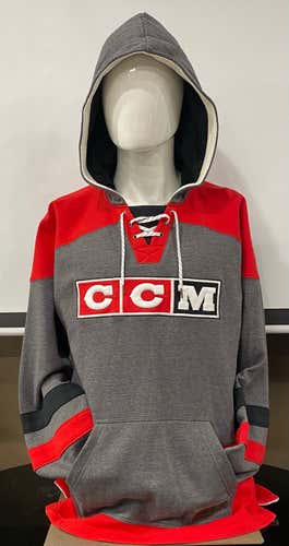 Gray/Red/Black Unisex New Adult Large CCM Sweatshirt