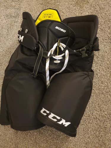 Black Senior Used Large CCM 9080 Hockey Pants