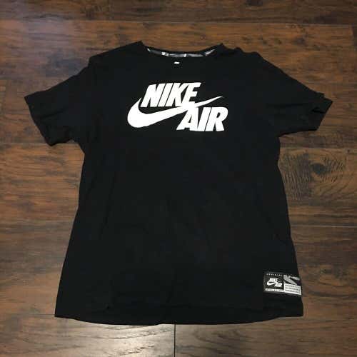 Nike Air The Nike Tee Athletic Cut Mesh Logo Black Graphic tee shirt size Large