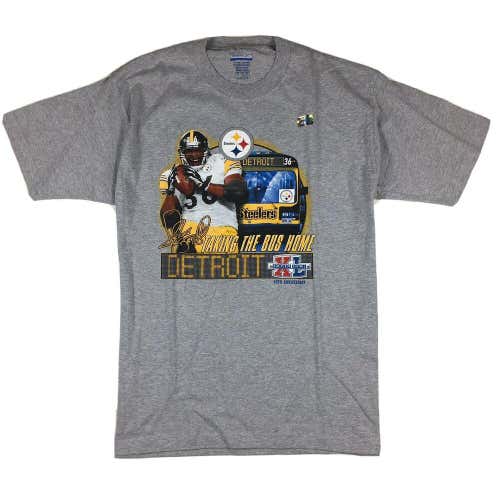 Vintage Pittsburgh Steelers Jerome Bettis Taking the Bus Home T-Shirt Sz M