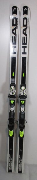Used HEAD WC Rebels i. GS Team 172cm Race Skis With Head Freeflex Pro 11 Bindings (429D)