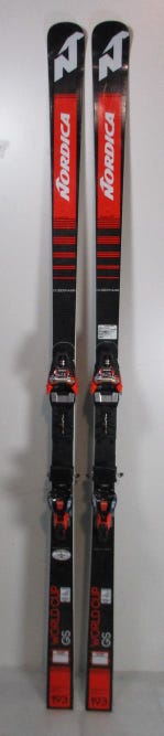 Used Nordica Dobermann GS WC 193cm Race skis With Marker Xcell 18 Bindings (428A)