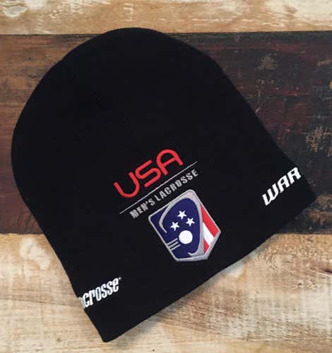 New Dark Navy Adult Warrior Lacrosse USA USL Winter Beanie Hat
