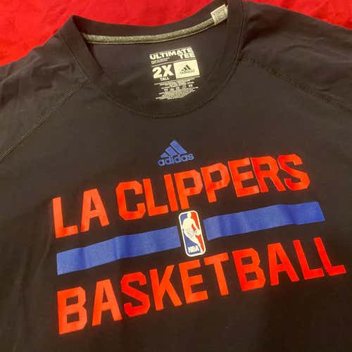 Los Angeles Clippers Team Issued Used / Worn Black Adult XXL “Tall” Adidas Shirt