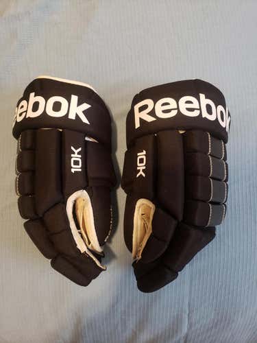 Black Used Senior Reebok 10K Gloves 14"