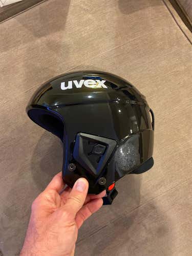 Black Unisex Small UVEX Race + Helmet FIS Legal