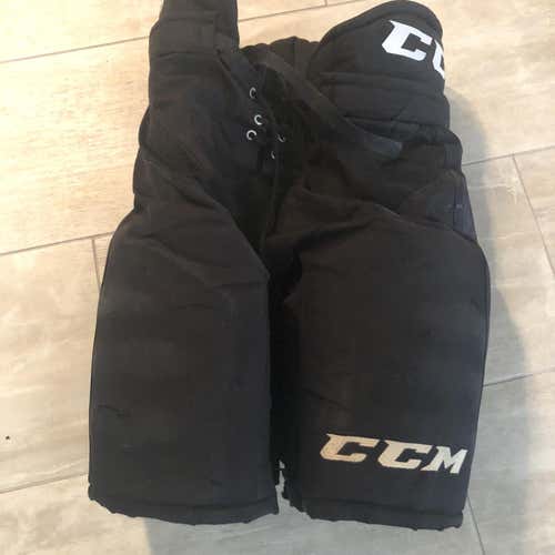 Black Senior Large CCM Pro Stock Hockey Pants