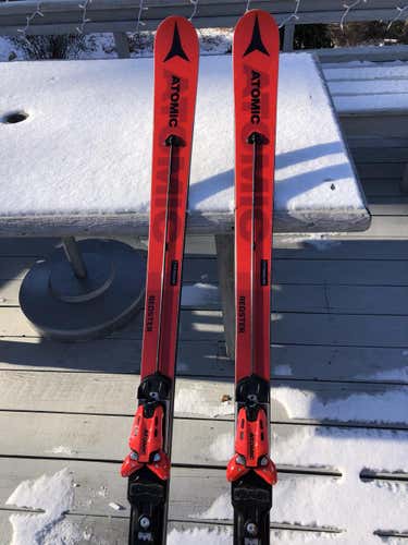 Used Unisex 2020 Atomic Racing Redster FIS GS Skis With Bindings Max Din 16