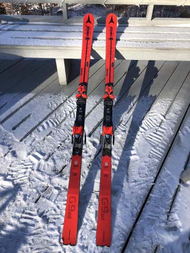 Used Unisex 2020 Atomic Racing Redster FIS GS Skis With Bindings Max Din 16