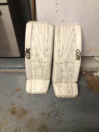 White Intermediate 31" Brian's subzero Goalie Leg Pads