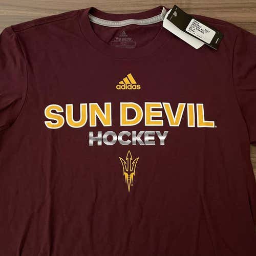ADIDAS PRO STOCK ARIZONA STATE UNIVERSITY SUN DEVIL HOCKEY SHIRT - SIZE S NEW