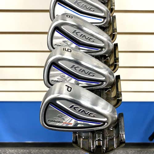 Used Cobra King Forged One Length Mens Right Iron Set 4i-pw Steel Stiff
