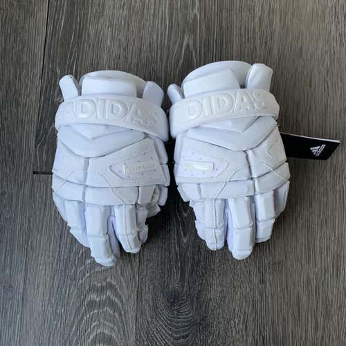 Adidas Freak Flex G Lacrosse Gloves Dipped White LAX Goalie Player $130