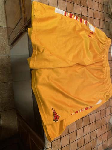 Yellow New Men's Adult Large Calvert Hall Lax Under Armour Game Shorts