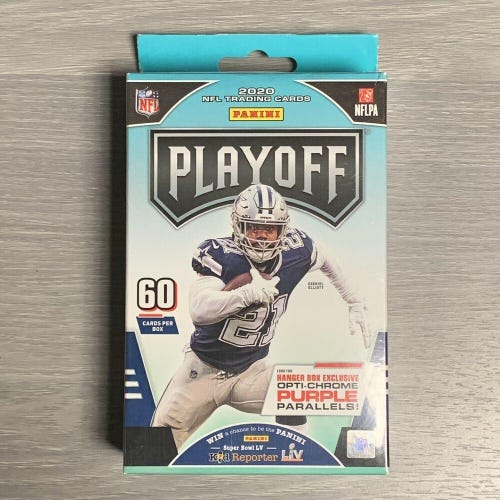 2020 Panini Playoff NFL Football Trading Cards 60 Card Value Hanger Box
