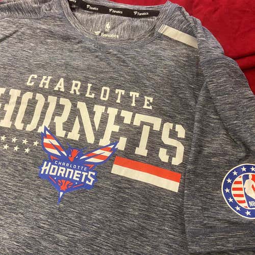 Charlotte Hornets NBA Hoops For Troops Gray Adult XL T-Shirt