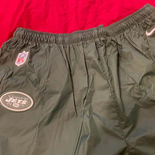 New York Jets Team Issued NFL Green Adult XXL Nike Rain Gear Tack Pants