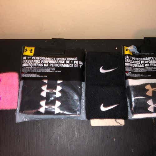 New/Used Nike & UA Sweat Bands (9 Total)