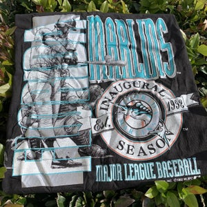 Vintage 90s Florida Marlins Baseball Shirt XL Mens Promo MLB Major League