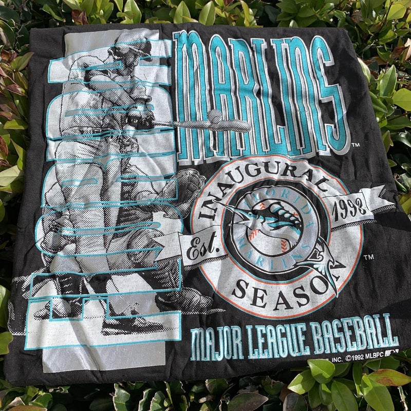 Florida Marlins Fish Retro MLB Tie-Dye Shirt SpiderRoyal / XL
