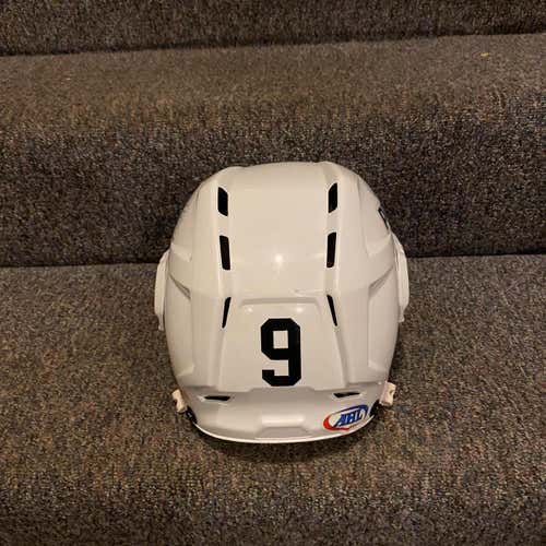 White Used Medium CCM Pro Stock Helmet