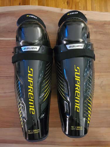 New Senior Bauer Supreme S150 Shin Pads 15"