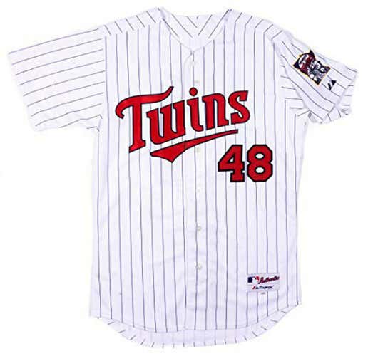 Authentic Majestic MINNESOTA TWINS Torii Hunter Retro Home Jersey size 48 (XL))-NEW WITH TAGS!