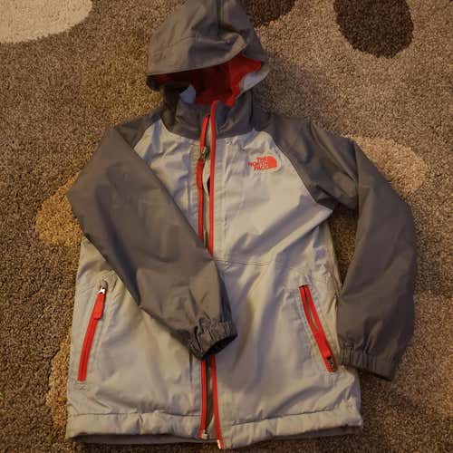 Gray/Red Youth Boys Used XS (6) The North Face Jacket - Dryvent