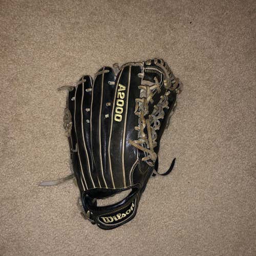 Black High School/College Outfield A2000 12.75" Baseball Glove