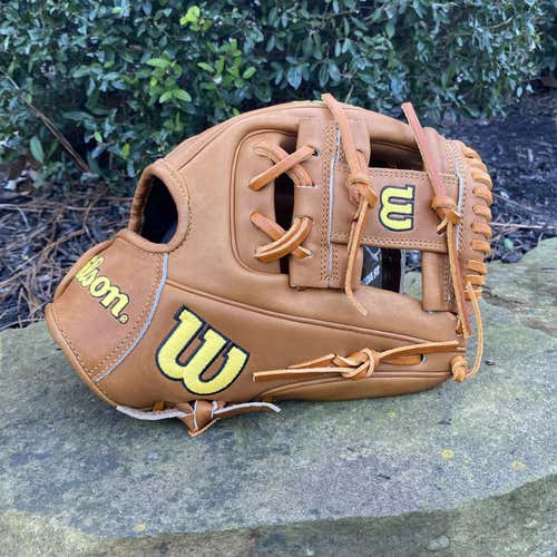 New 2021 Wilson A2000 DP15 Baseball Glove - 11.5" Saddle Tan Pedroia Fit