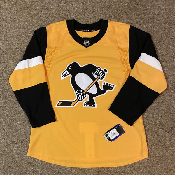 Pittsburgh Penguins Yellow Alternate Adult Size 52 Adidas Jersey