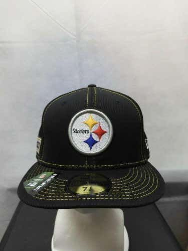 NWS Pittsburgh Steelers New Era 59fifty Hat 7 1/8 NFL 100