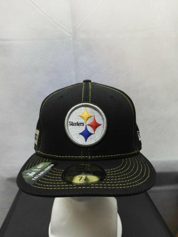 VTG 90s Pittsburgh Steelers Fitted Hat Cap by #1 Apparel NFL Football Sz 7  1/8