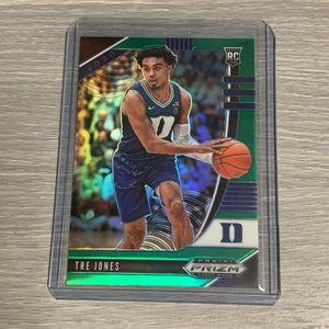 Tre Jones 20-21 Panini Prizm Draft Picks Green Duke Spurs Rookie Card  #37