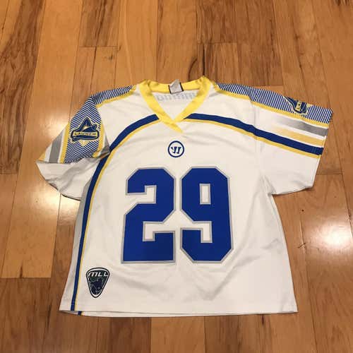White Adult Large Warrior Jersey