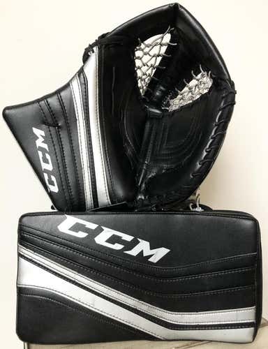 New Demo Set | CCM Premier Pro R1.9 Goalie Glove & Blocker | Senior 590 | Custom BLACK SILVER GRAY