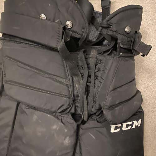 Black Intermediate Medium CCM Premier R1.9 Hockey Goalie Pants