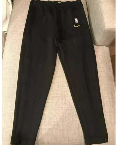 NIKE Mens NBA Final Game Rip Away Pant Matte Black Gold LOGO AH4028-018 SZ 3XL-T