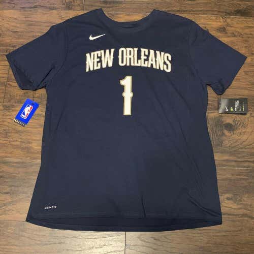 Zion Williamson #1 Pelicans Nike Player Name & Number Dri-Fit tee shirt Sz XXL