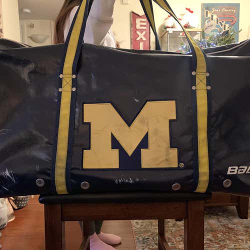 Used University Of Michigan Hockey Players Bag