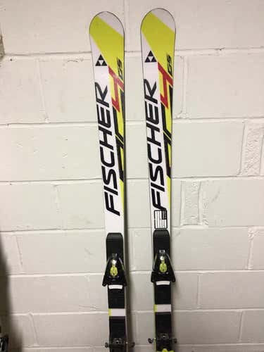 Used 2014 Fischer RC4 World Cup GS Race Skis170cm Fischer Bindings Max DIN 9