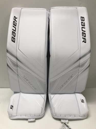 White Intermediate 32" Bauer Supreme S29 Goalie Leg Pads