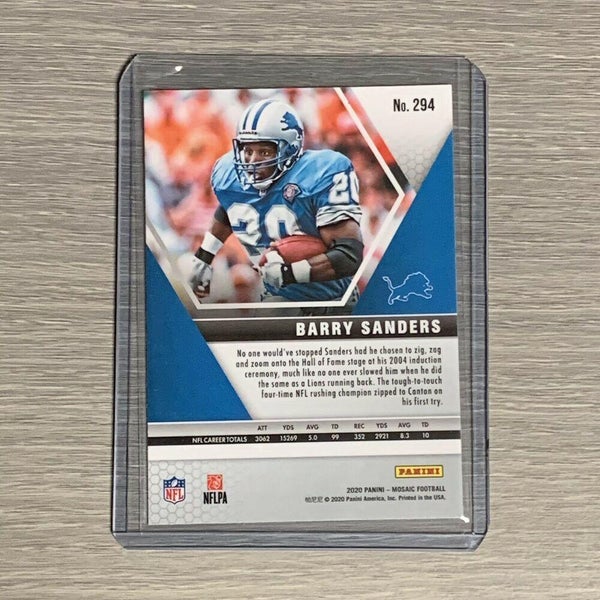 2020 Panini Mosaic #294 Barry Sanders Detroit Lions NFL Football Trading  Card